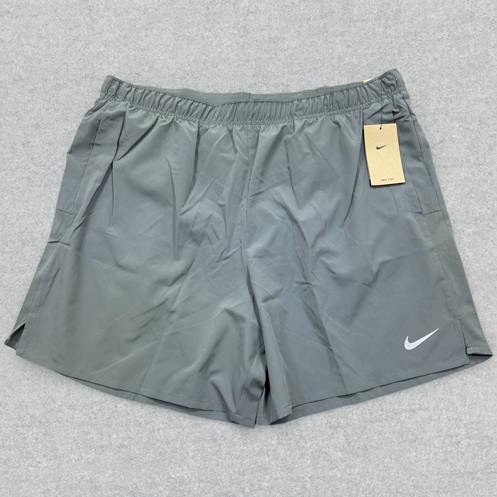 Nike Challenger Shorts Men's 2XL Gray Lined Pockets Drawstring‎ Running NWT